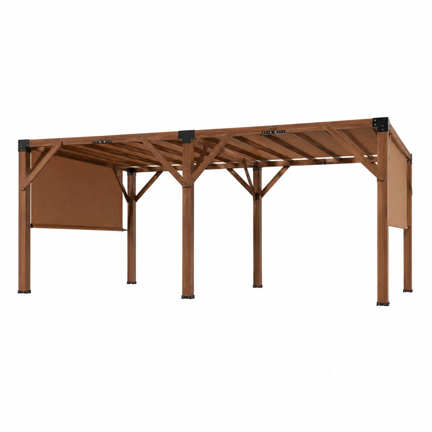 Pérgola de madera 3x4m con toldo ajustable