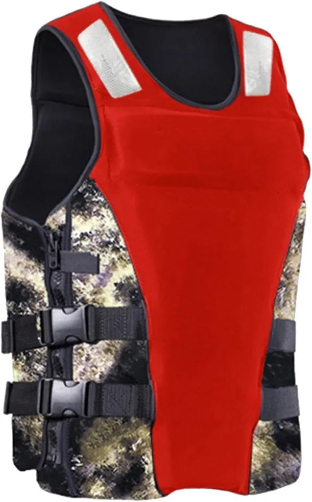 Chaleco Salvavidas Neopreno Adulto Alta Flotabilidad para Kayak y Deportes Acuáticos Rojo XS