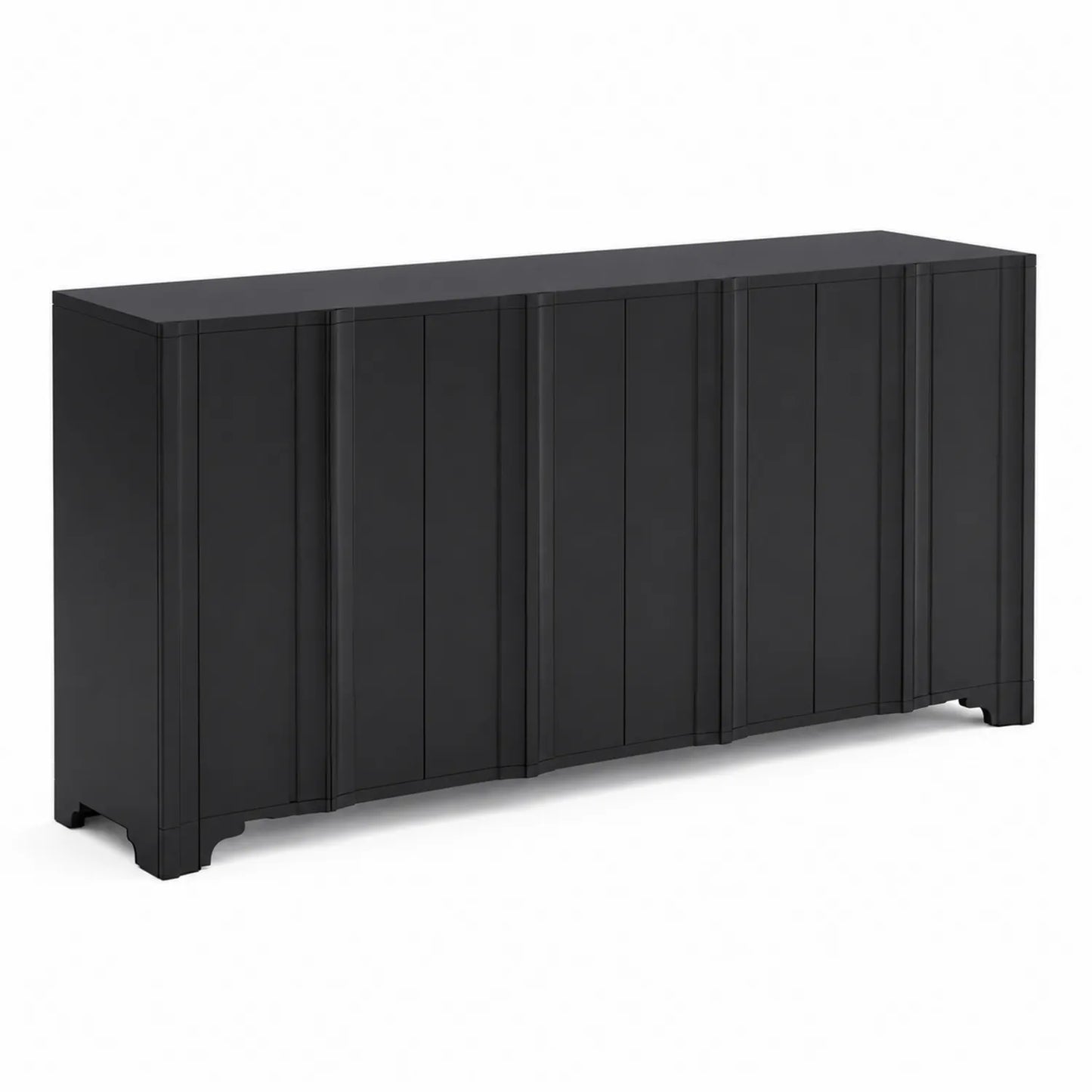 Aparador de Madera Negro 180x40x80 cm