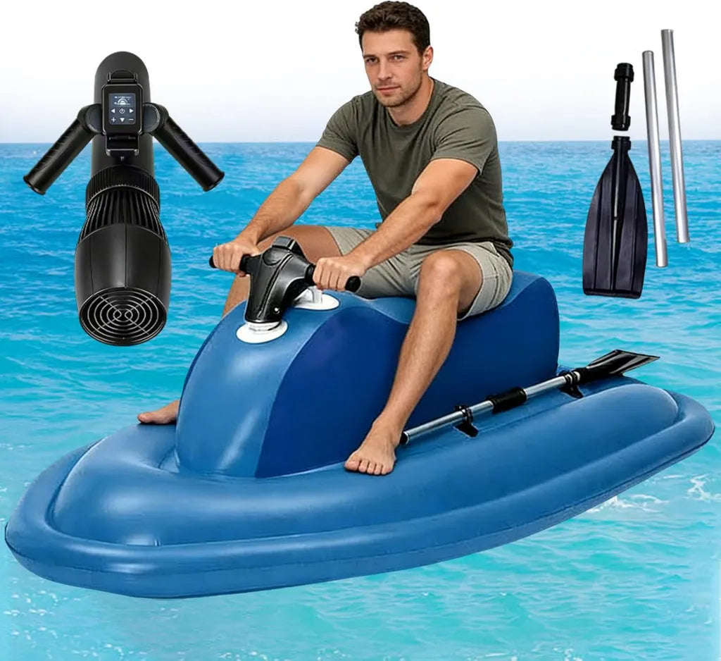 Kayak eléctrico 3 en 1 con scooter submarino, motor potente y velocidad regulable para deportes acuáticos