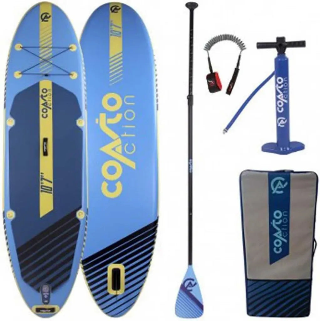COASTO Tabla Paddle Surf Hinchable Azul Medio para Adultos Unisex