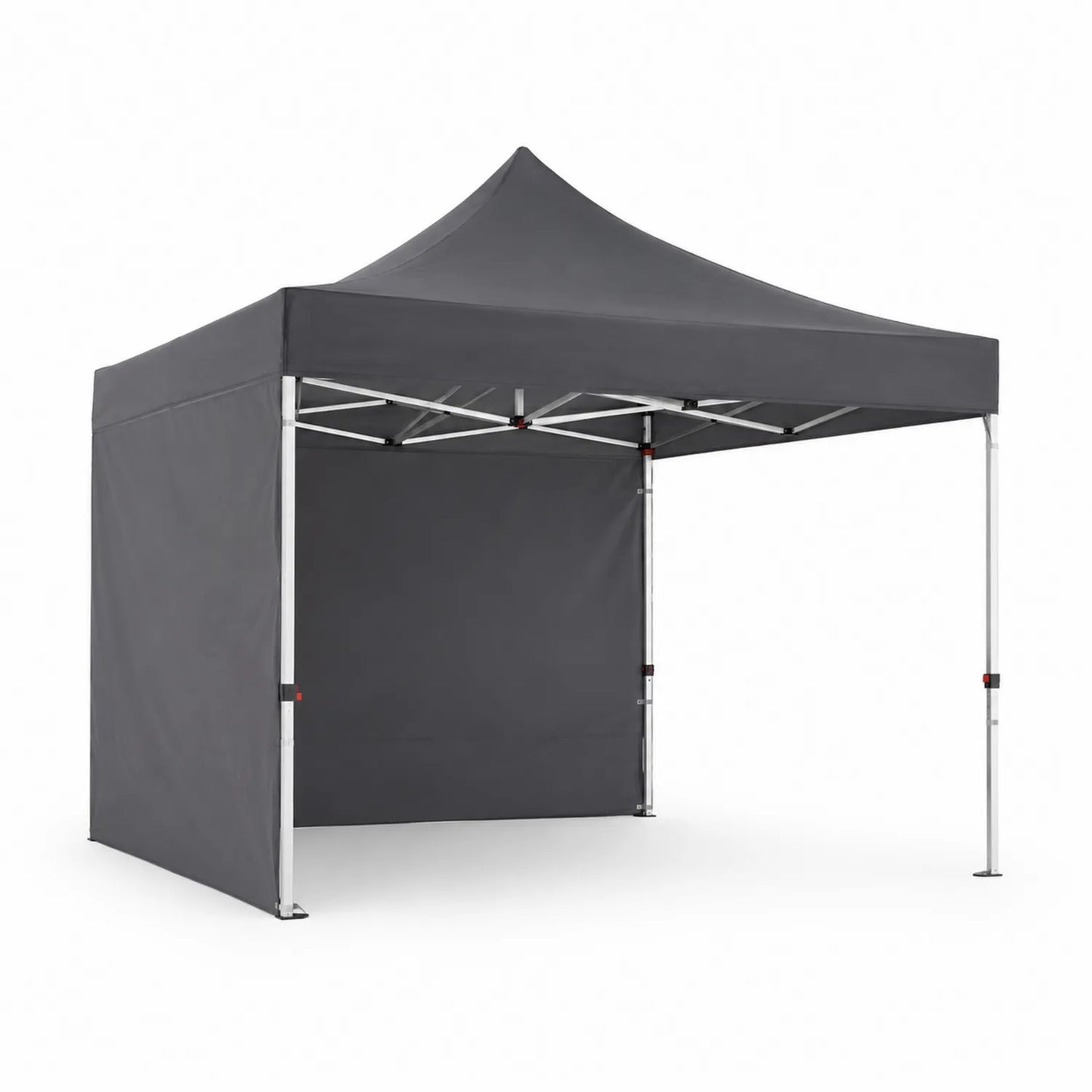 Carpa Plegable 3x3 m Aluminio y Poliéster Gris Oscuro