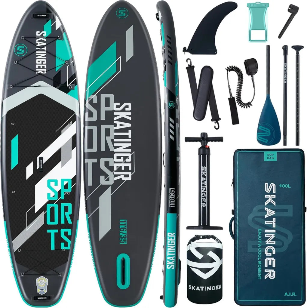 Tabla de Paddle Surf Inflable 11'6'x35' para Familia, Súper Estable con Correa y Mochila