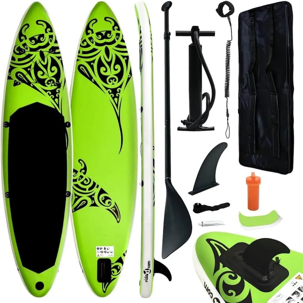 Tabla de paddle surf inflable 305 cm con remo y mochila para principiantes