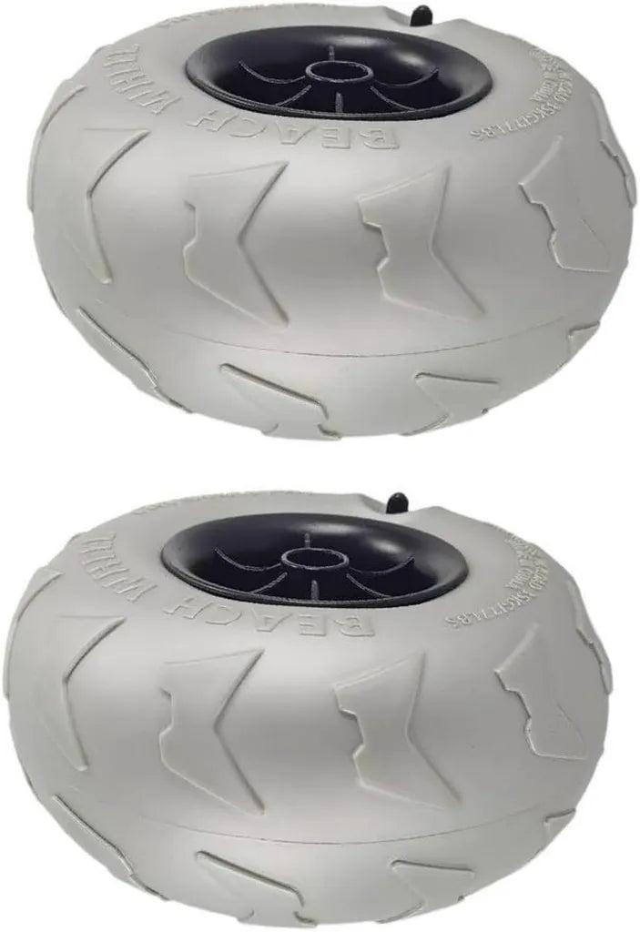 Ruedas de Repuesto para Carros de Playa, Kayak y Camping, Juego de 2 Neumáticos de PVC 205x115x20 mm para Arena y Hierba