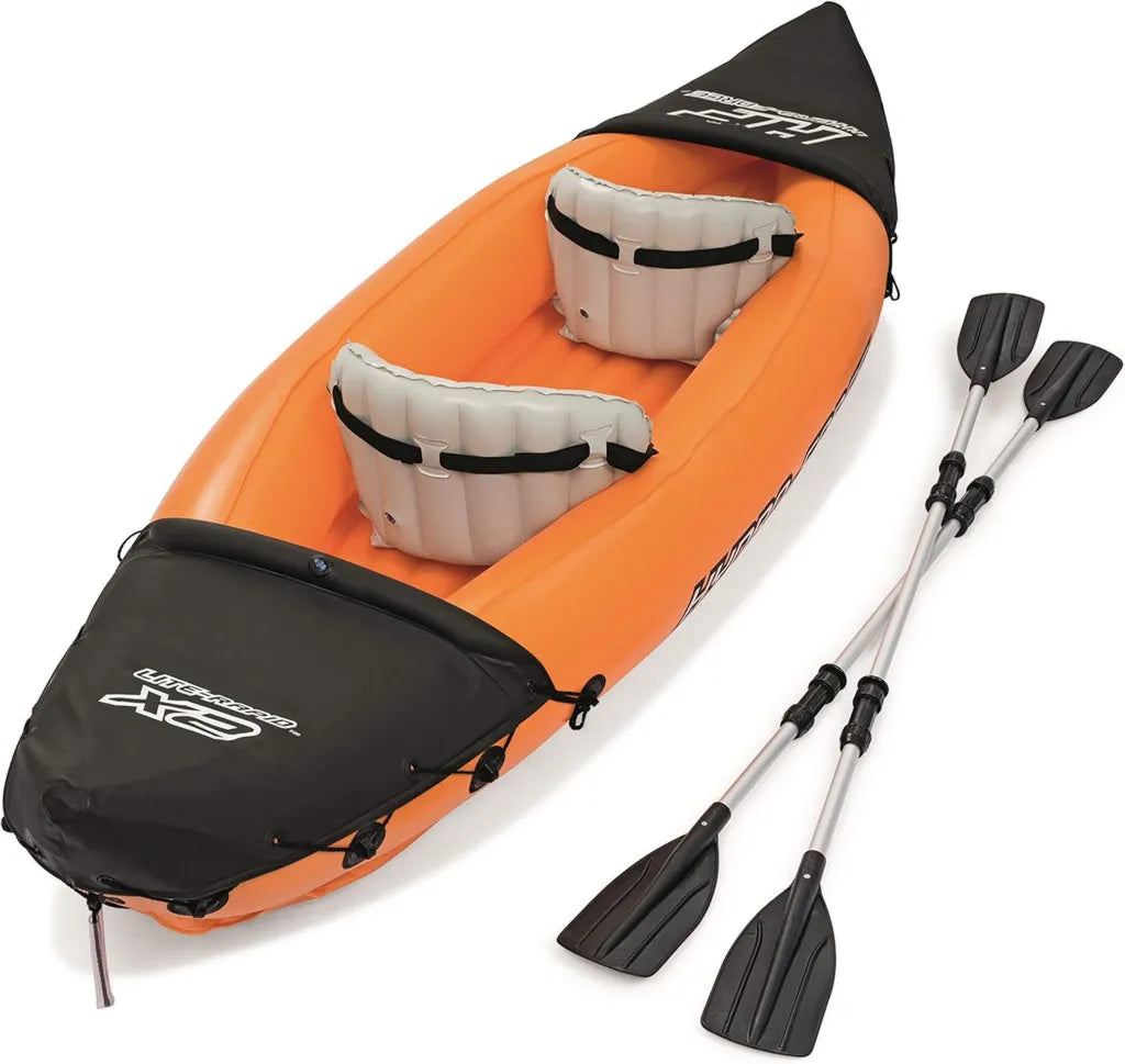 Kayak Inflable para 2 Personas con Accesorios Completos, Color Naranja