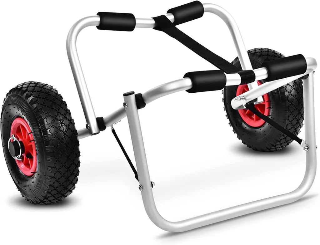 Carro Plegable para Kayak y Canoa, Aluminio Resistente, 80 kg de Capacidad