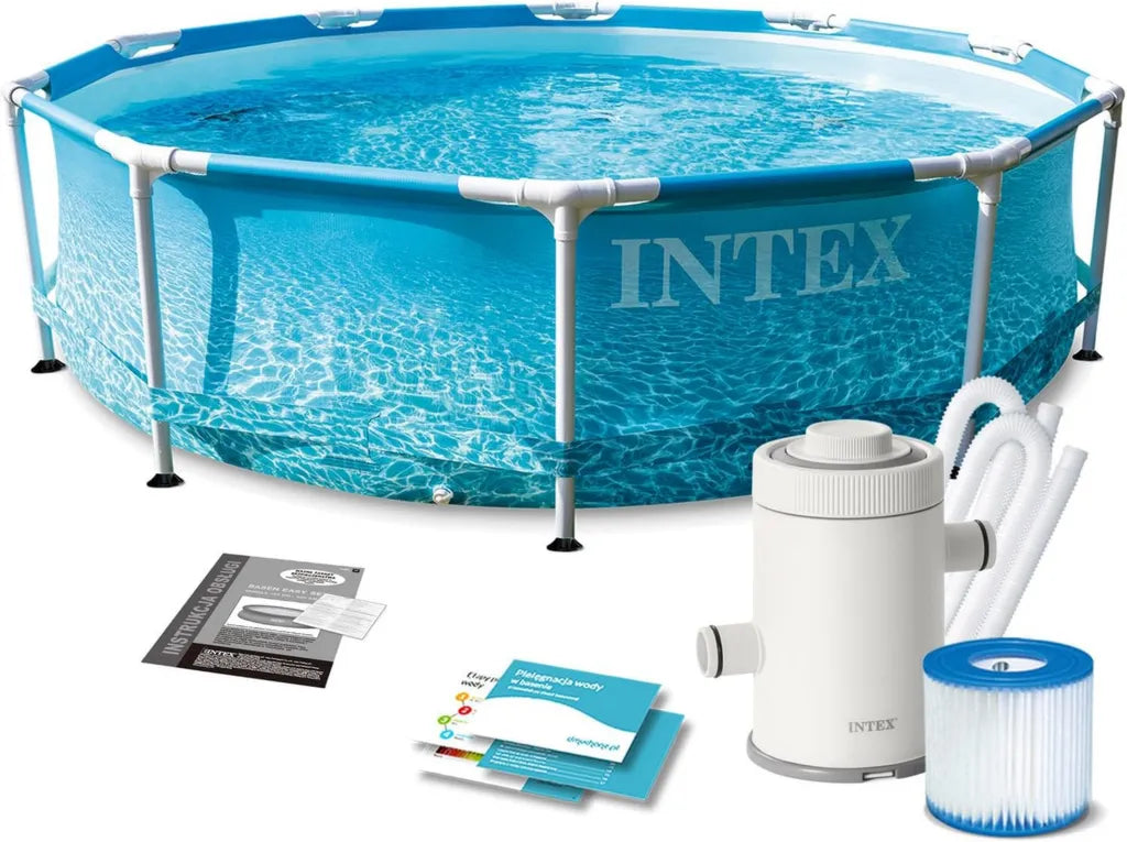 Piscina Intex Beachside Frame 305x76 cm con Bomba de Filtro