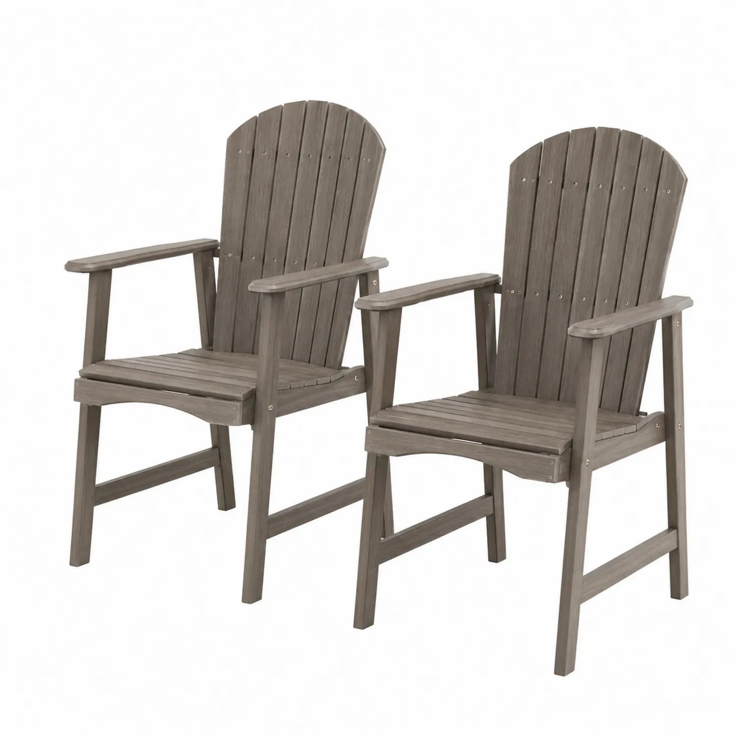 Conjunto de 2 sillas Adirondack de madera gris