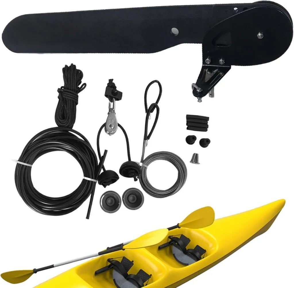 Kit de timón portátil para kayak, accesorio multifuncional para exploración marina y de playa