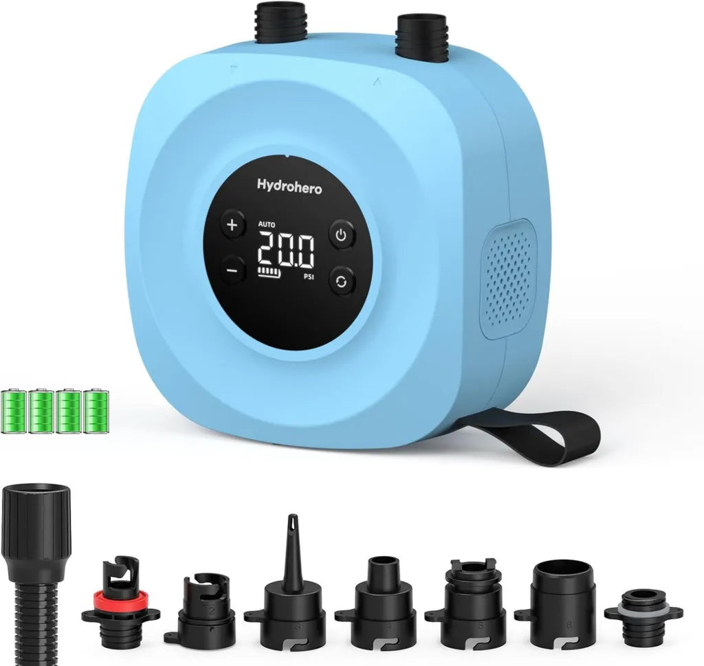 Bomba Eléctrica Recargable 20 PSI para Paddle Board con Apagado Automático