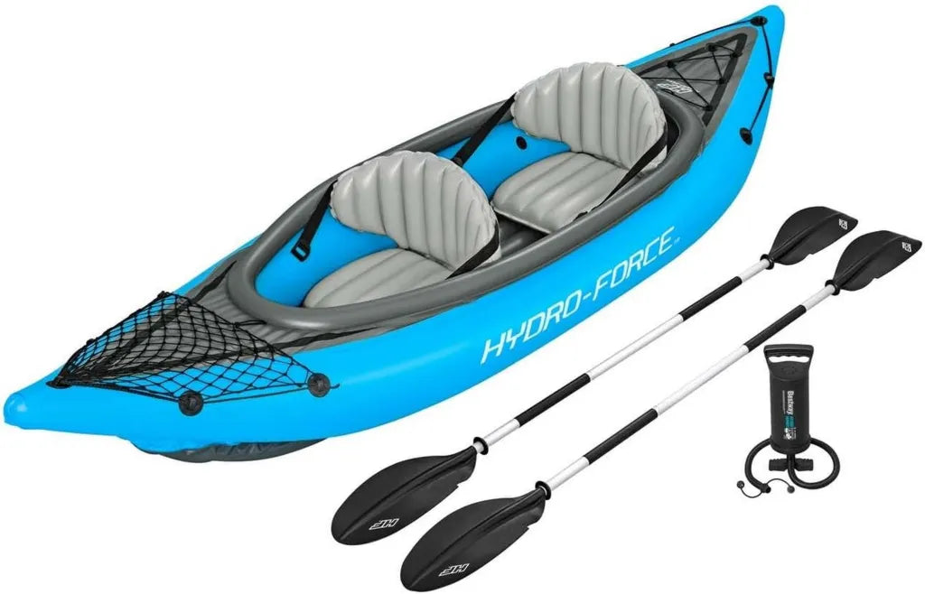 Kayak Inflable Hydro-Force Cove Champion X2 para Dos Personas con Bomba de Mano y Accesorios