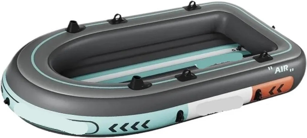 Kayak Inflable de Pesca para Dos Personas, PVC Resistente y Portátil