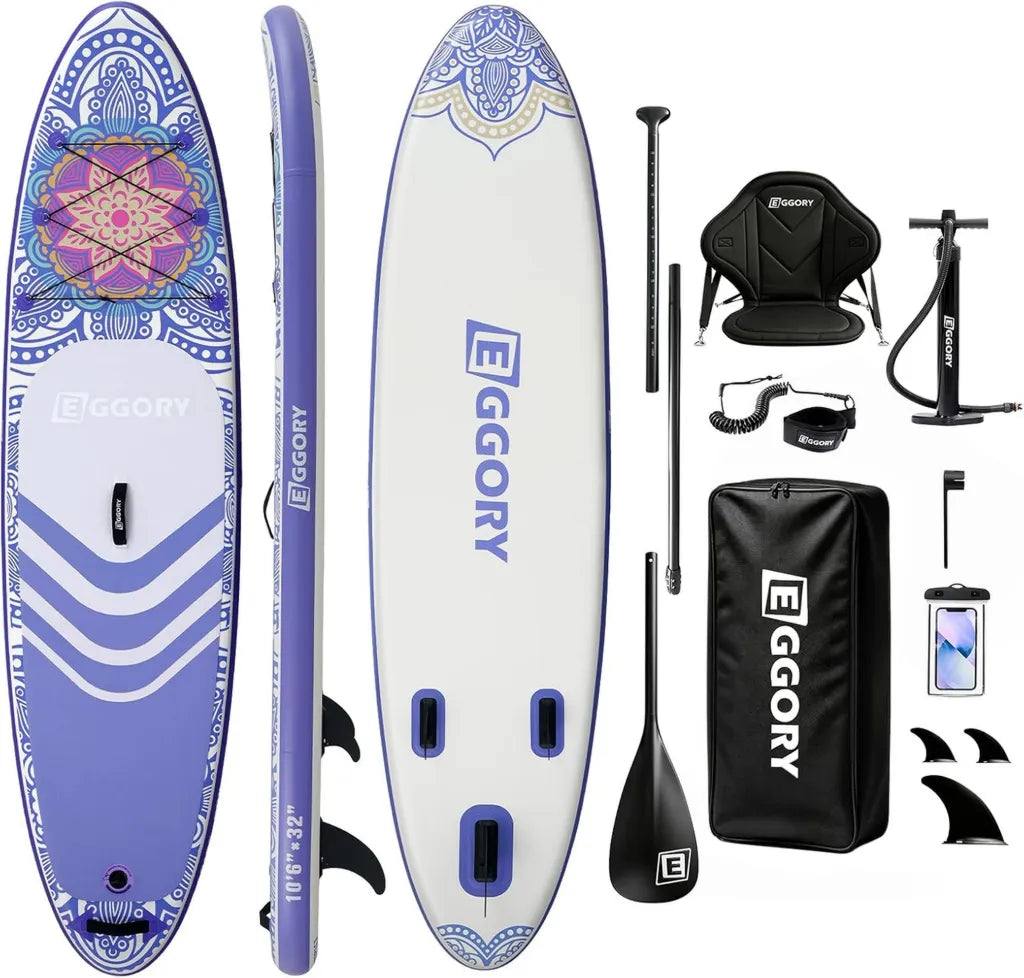 Tabla de SUP Inflable Ancha con Aleta Desmontable y Accesorios Completo