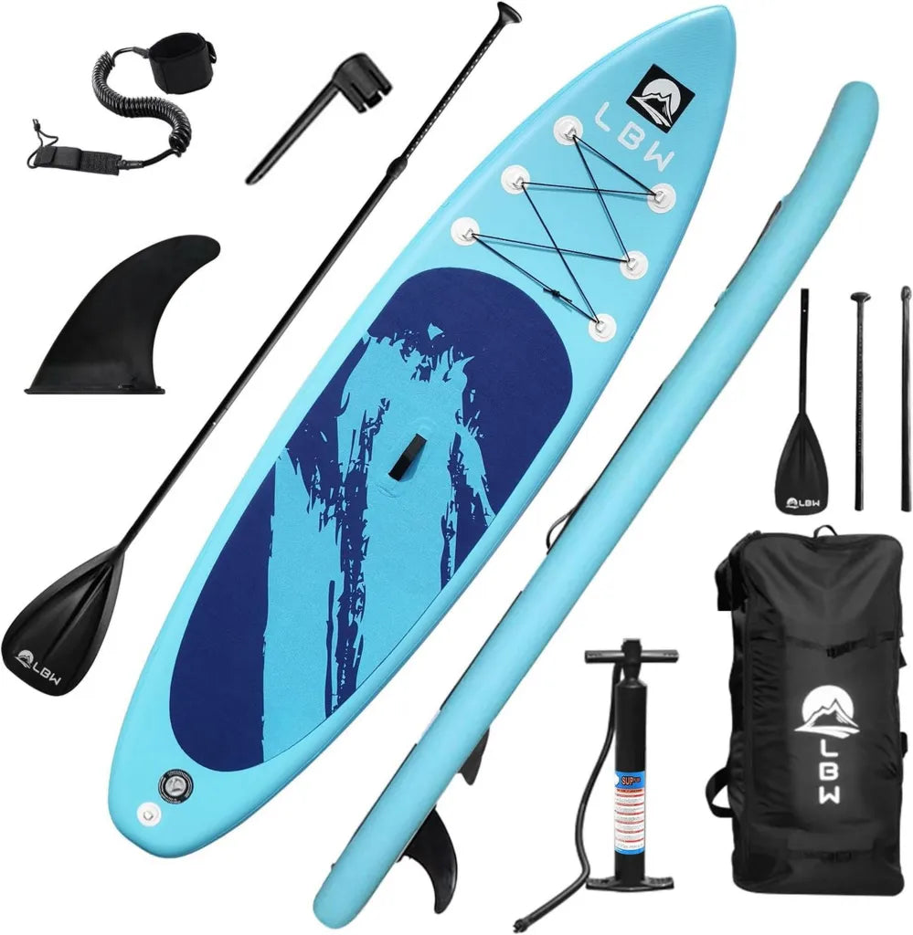 Tabla de Paddle Surf Inflable con Accesorios, Mochila y Paleta Flotante