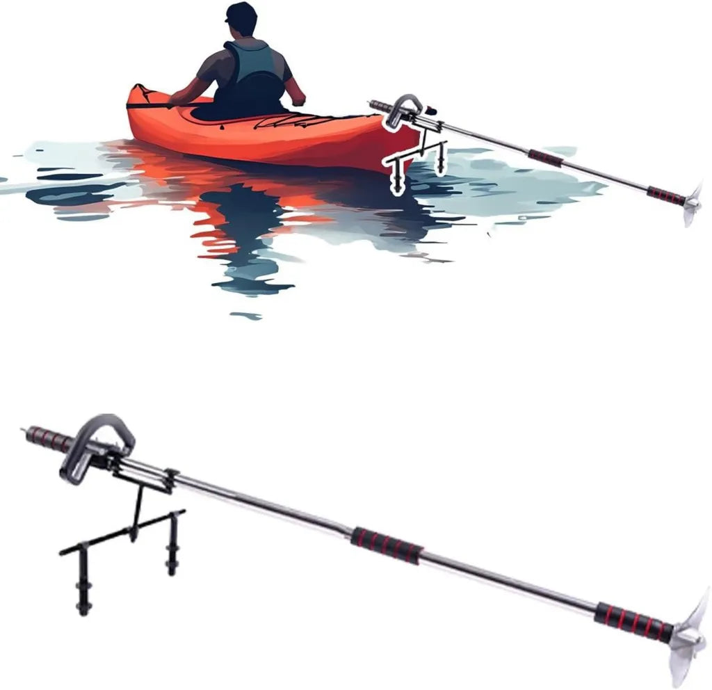 Motor Eléctrico Portátil para Kayak y Tabla de Surf, Batería Inclusa, con Soporte, L-125cm