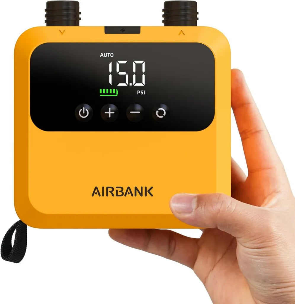 Compresor Eléctrico AIRBANK para Paddle Surf y Kayak, Recargable, Motor sin Escobillas, Hasta 20 PSI