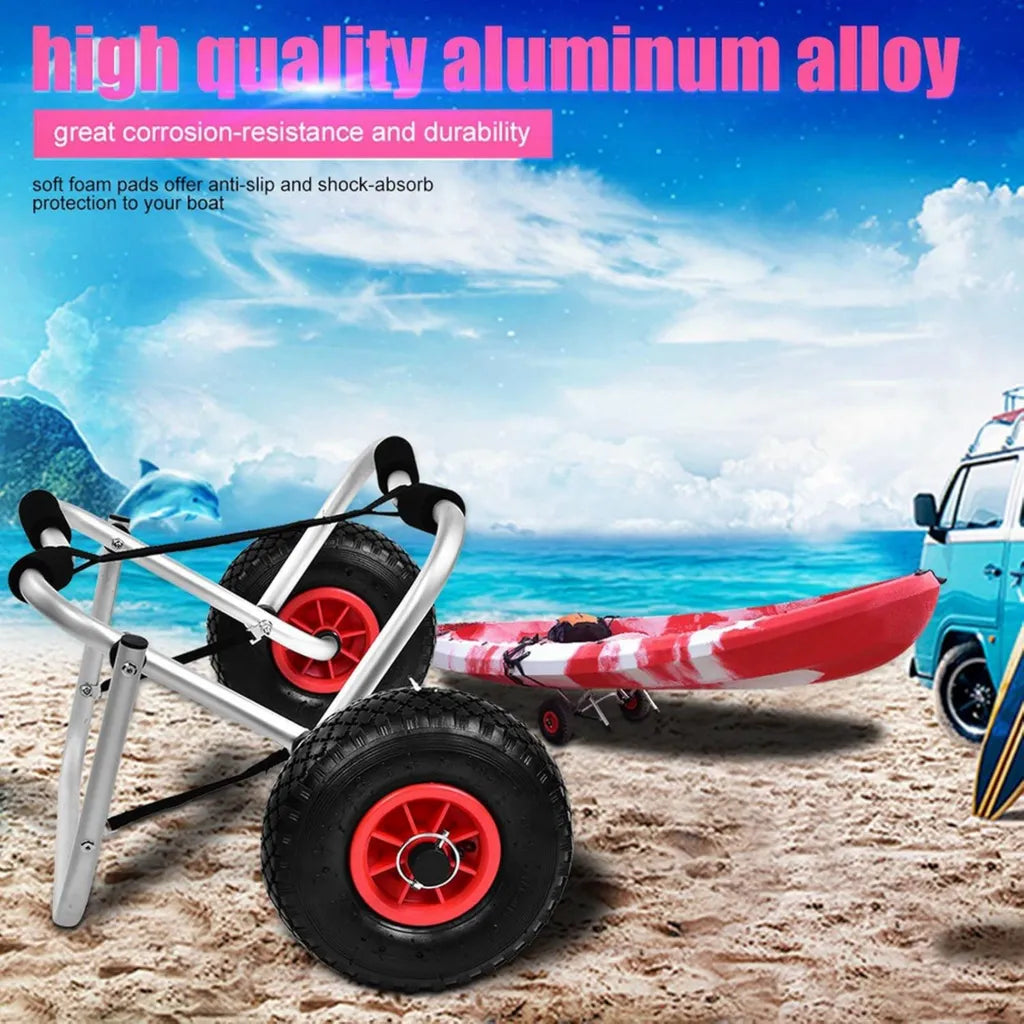 Carro de Kayak y Canoa de Aluminio con Capacidad de 80 kg