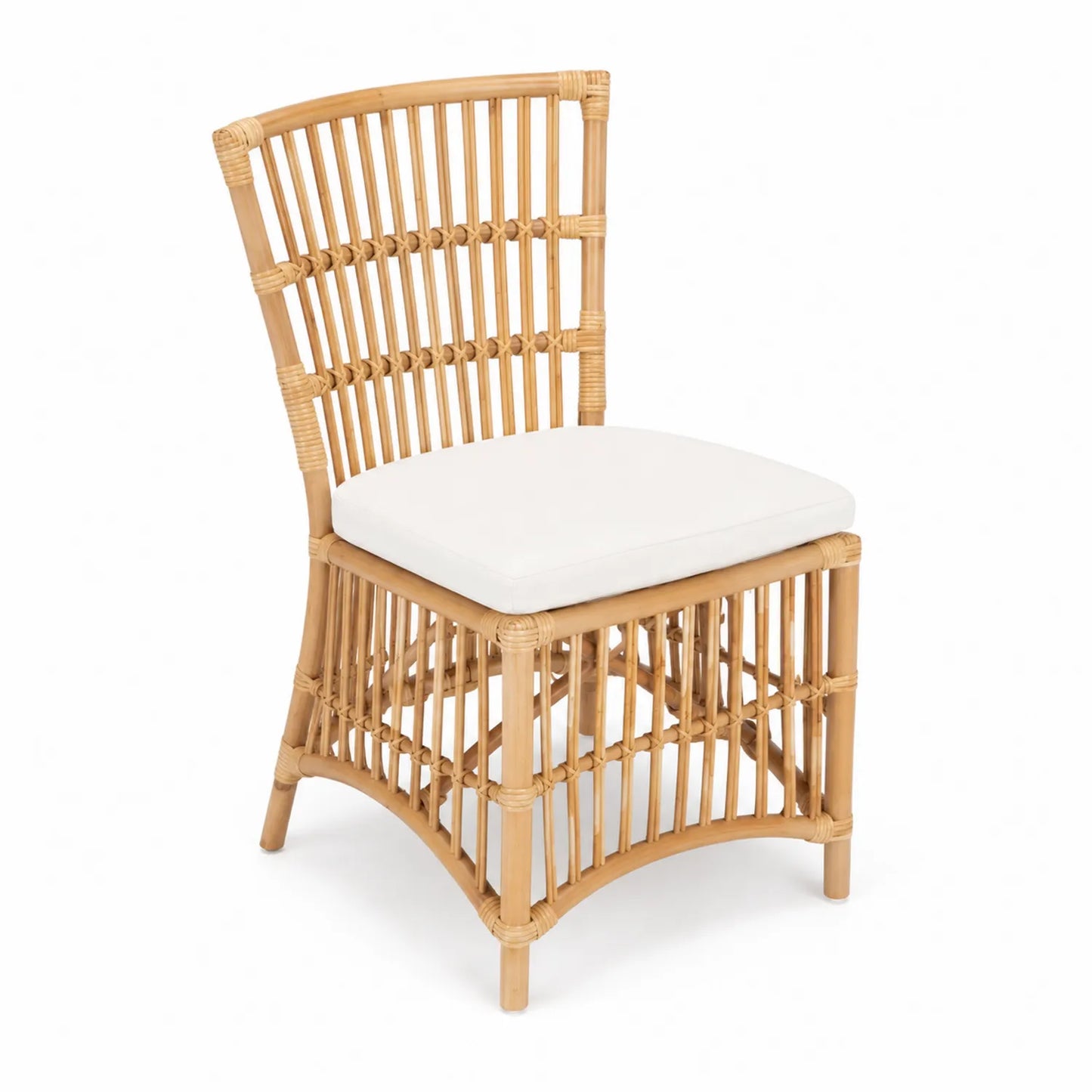 Silla de Rattan con Cojín de Algodón 85 cm