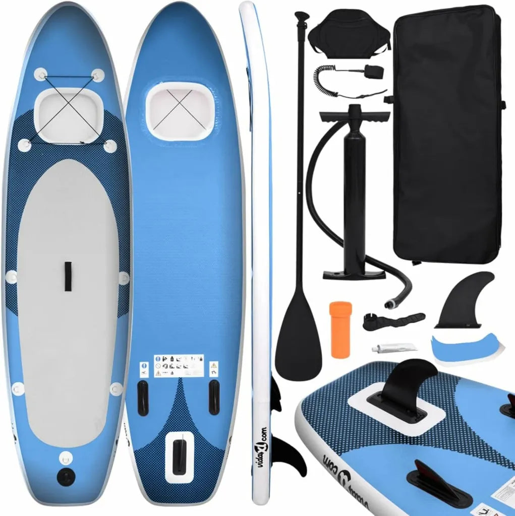 Tabla de Paddle Surf Hinchable LAPOOH con Accesorios, Azul Marino, 360x81x10 cm