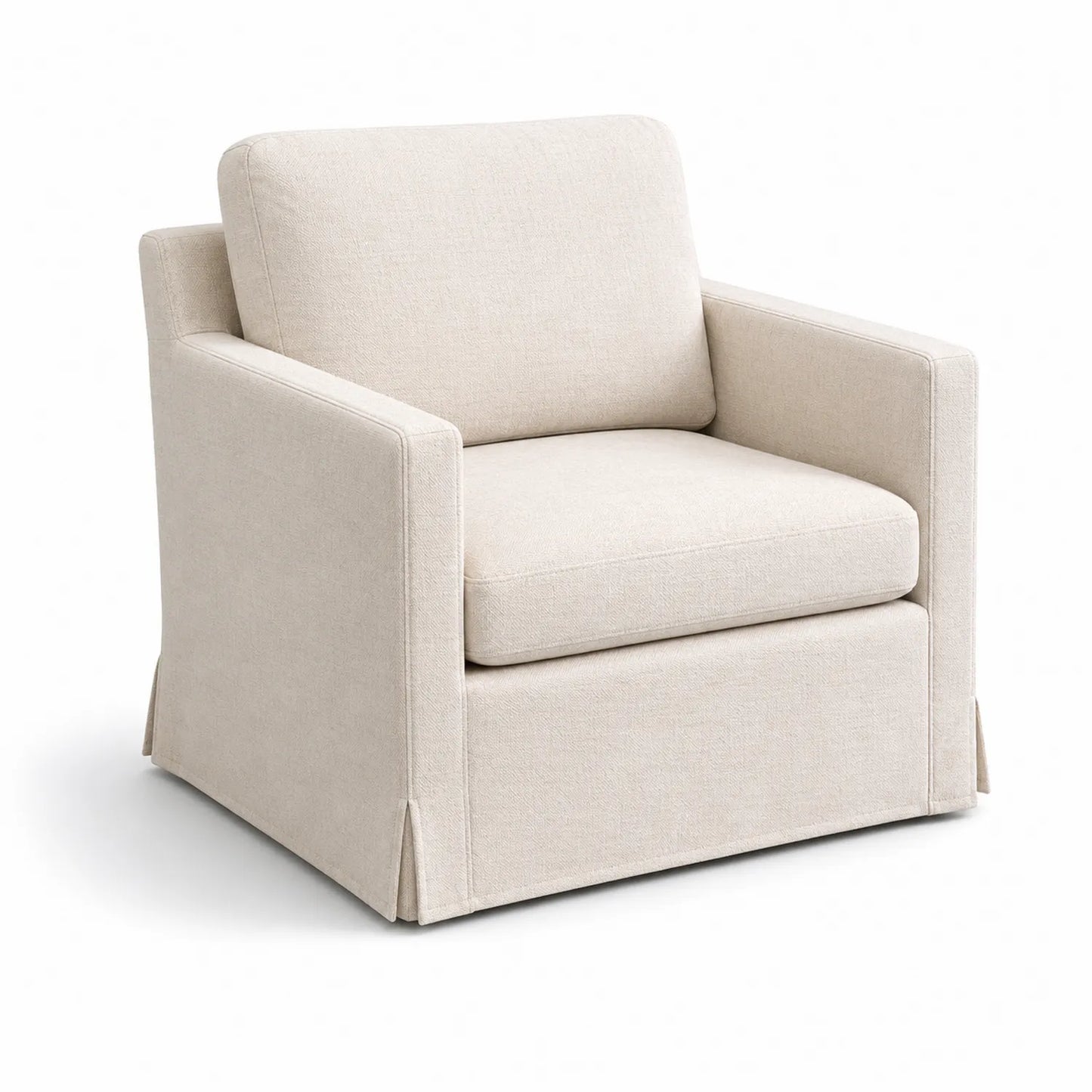 Sillón de tela beige 80x90x85 cm