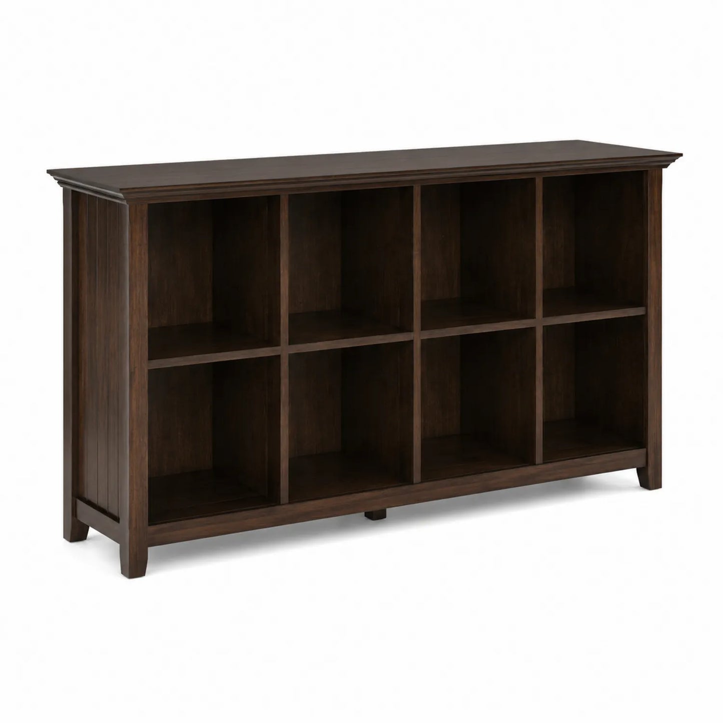 Estantería de madera con 8 compartimentos marrón oscuro