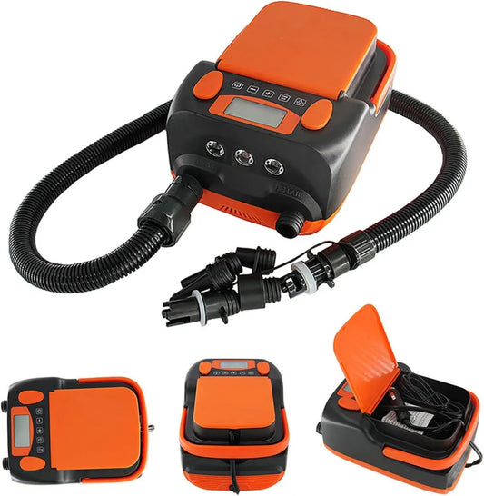 Compresor Eléctrico Portátil 16PSI, 6000mAH, 110W para Tablas de Paddle, Barcos Inflables y Kayaks