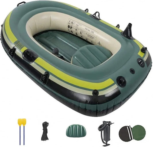 Kayak Inflable para 3 Personas con Remo y Bomba de Aire, NAKEAH Bote de Goma