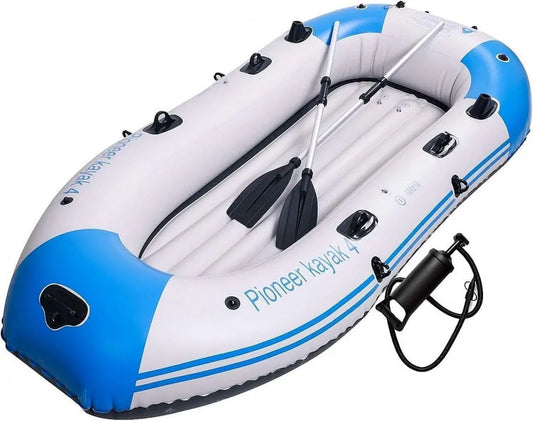 Kayak Inflable para Adultos, Barco de Goma para 14 Personas, Ideal para Pesca y Rafting