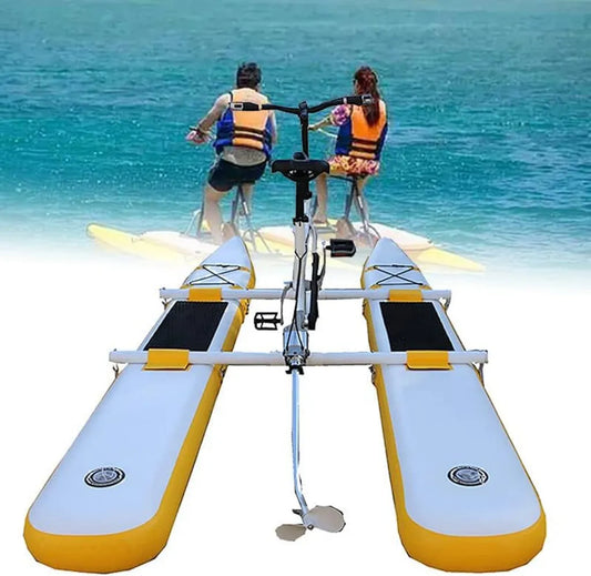Bicicleta inflable de agua con pedales, ideal para kayak en mar, lago y océano, perfecta para deportes y turismo, bicicleta portátil para camping, regalos originales para hombres