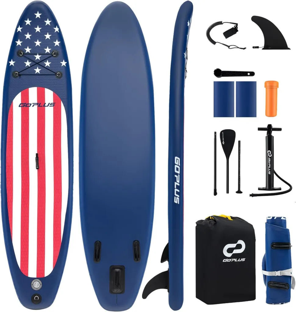 Goplus Tabla de SUP Inflable con Accesorios Completos, Varias Medidas