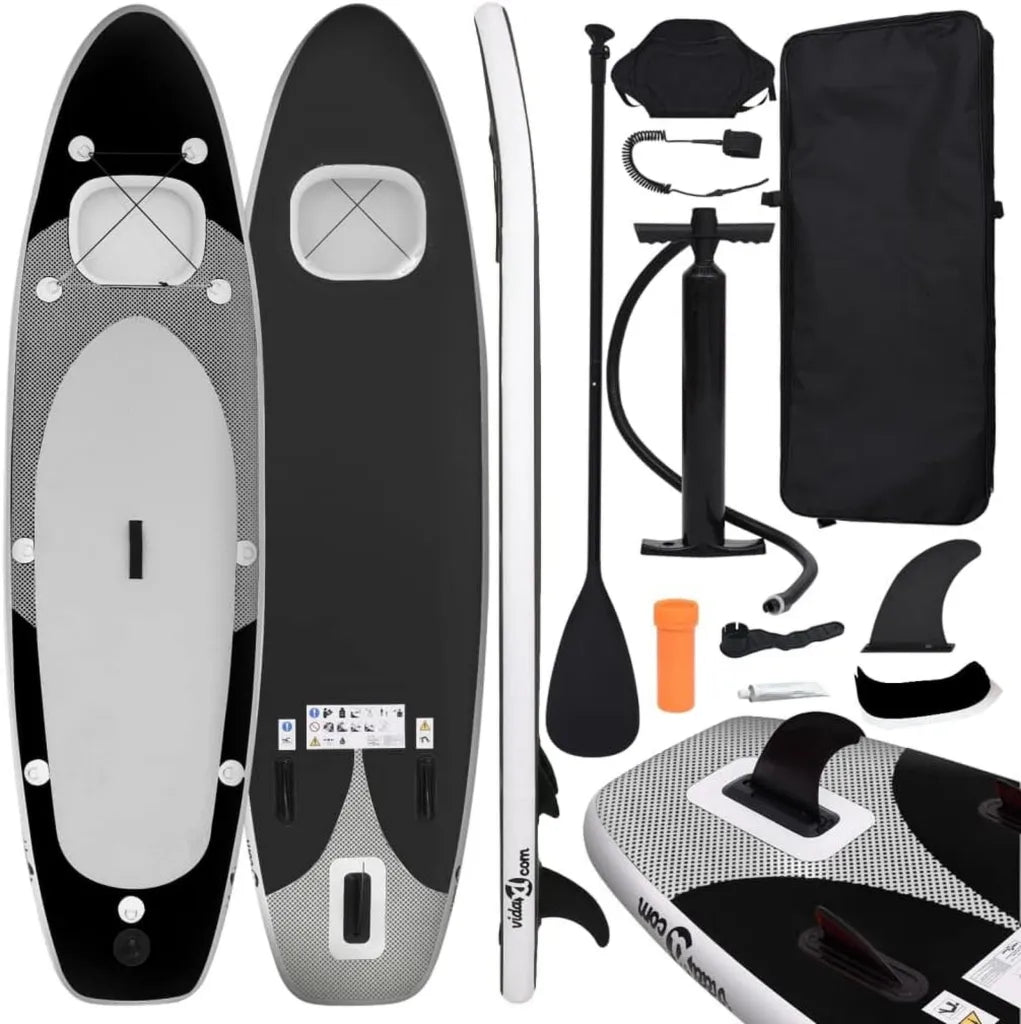 Tabla de Paddle Surf Inflable INLIFE Negra 300x76x10 cm