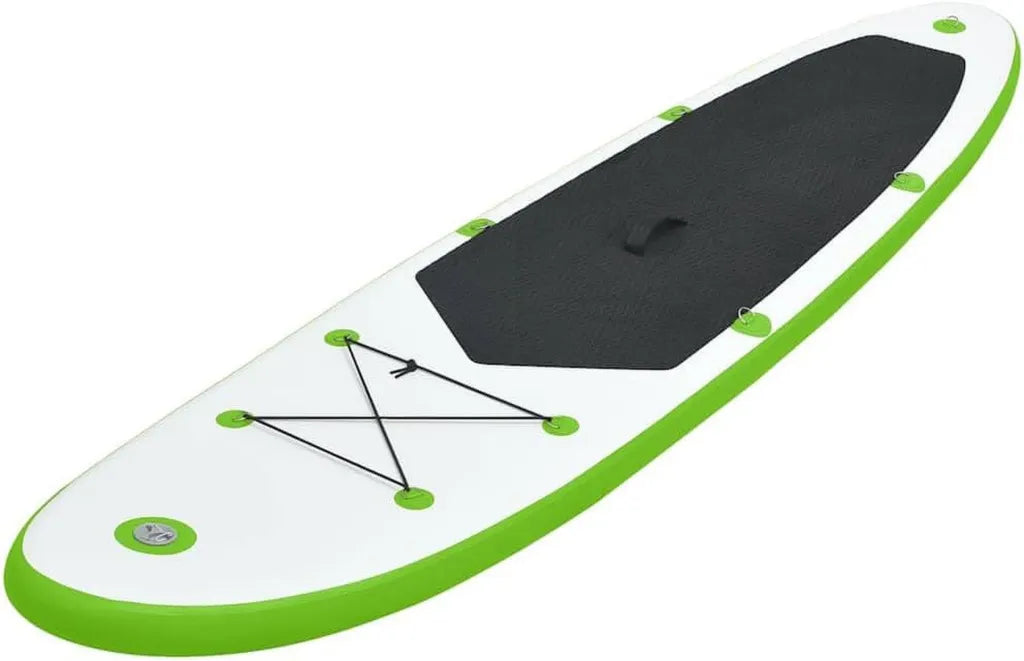 Tabla de Paddle Surf Inflable Verde y Blanca para Deportes Acuáticos