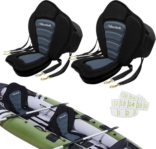 Asiento de Kayak Lujo con Soporte Ergonómico y Almacenamiento