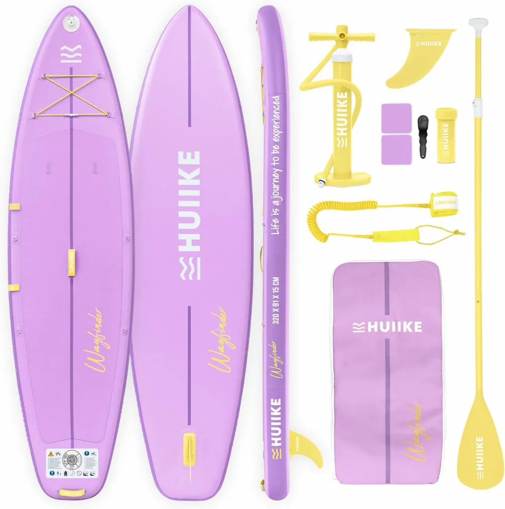 HUIIKE Tabla de Paddle Surf Hinchable con Accesorios Completos, Gran Estabilidad y Durabilidad