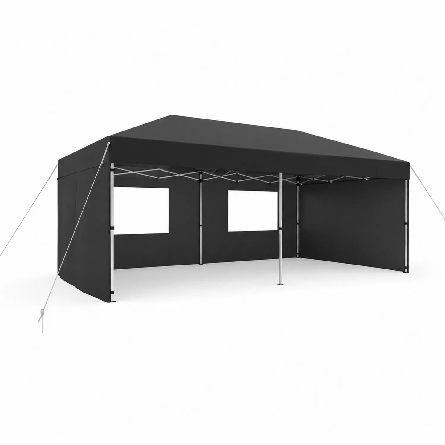 Toldo Plegable 3x6m Aluminio Negro
