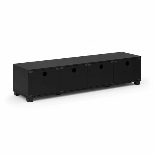 Mueble de TV de MDF Negro 150x40x35 cm
