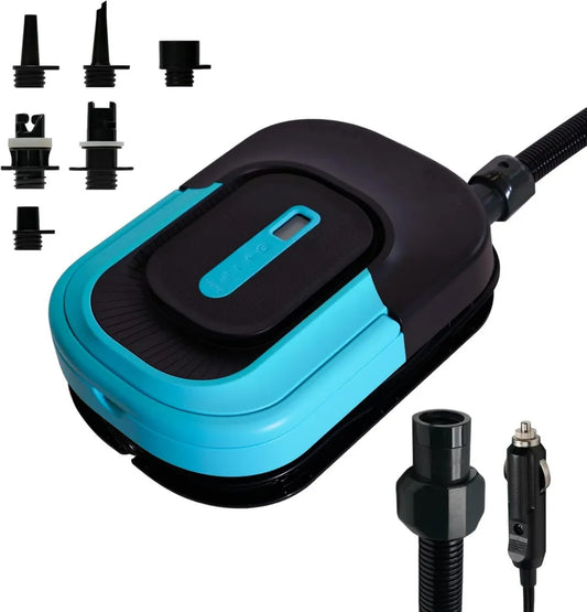 Bomba Eléctrica Portátil 20 PSI FunWater con Adaptadores Múltiples para Paddleboard, Barco y Piscina
