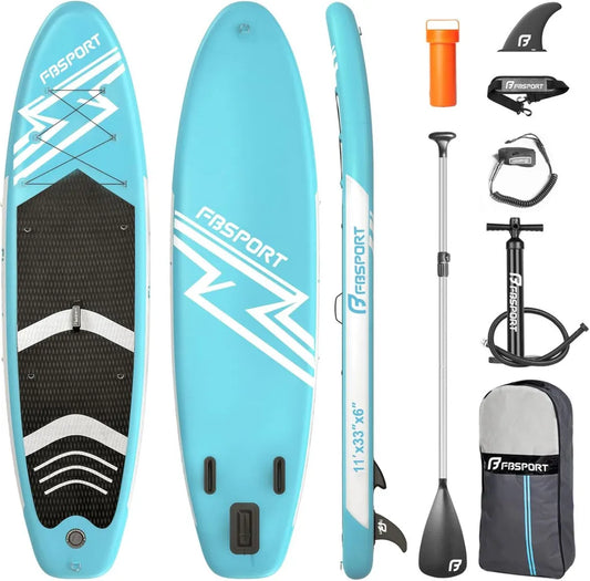 Tabla de Paddle Surf 11 Pies con Accesorios y Bolsa de Transporte, Ideal para Yoga y Surf