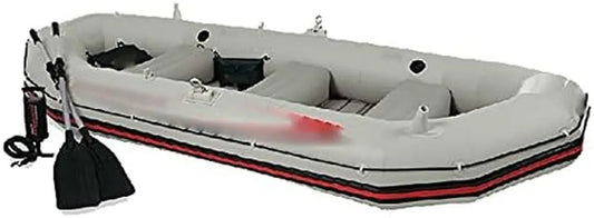 Kayak inflable de 4 plazas para pesca, doble cámara de aire, perfecto para aventuras y principiantes
