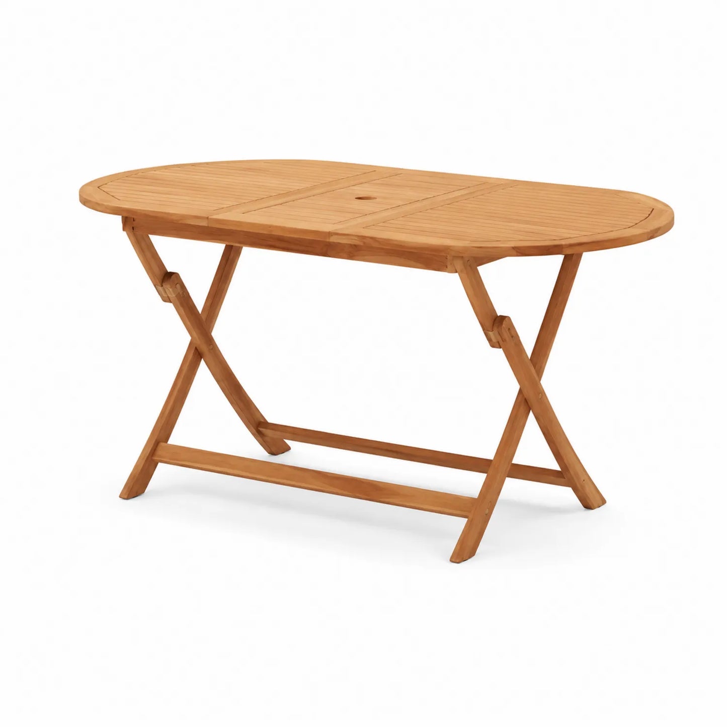 Mesa plegable de madera de teca para exterior 160x85x75 cm