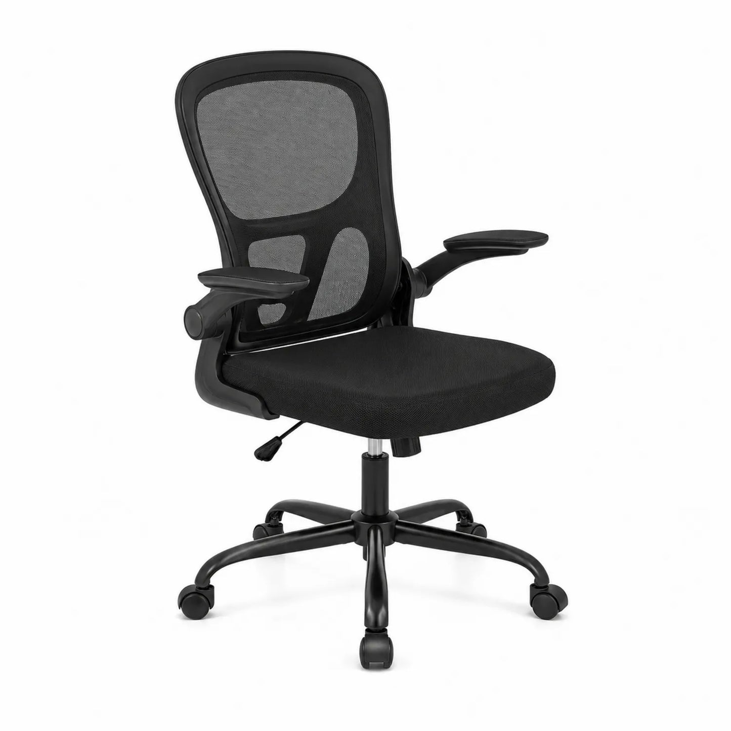 Silla ergonómica de oficina con respaldo de malla y reposabrazos ajustables