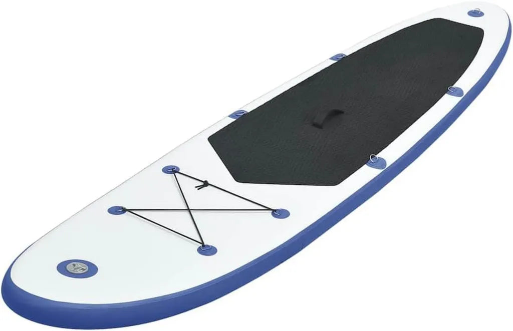 Tabla de Paddle Surf Inflable Azul y Blanco para Actividades Acuáticas