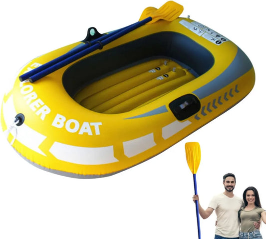Kayak hinchable de pesca para 1-2 personas, canoa portátil con remos dobles para deportes acuáticos