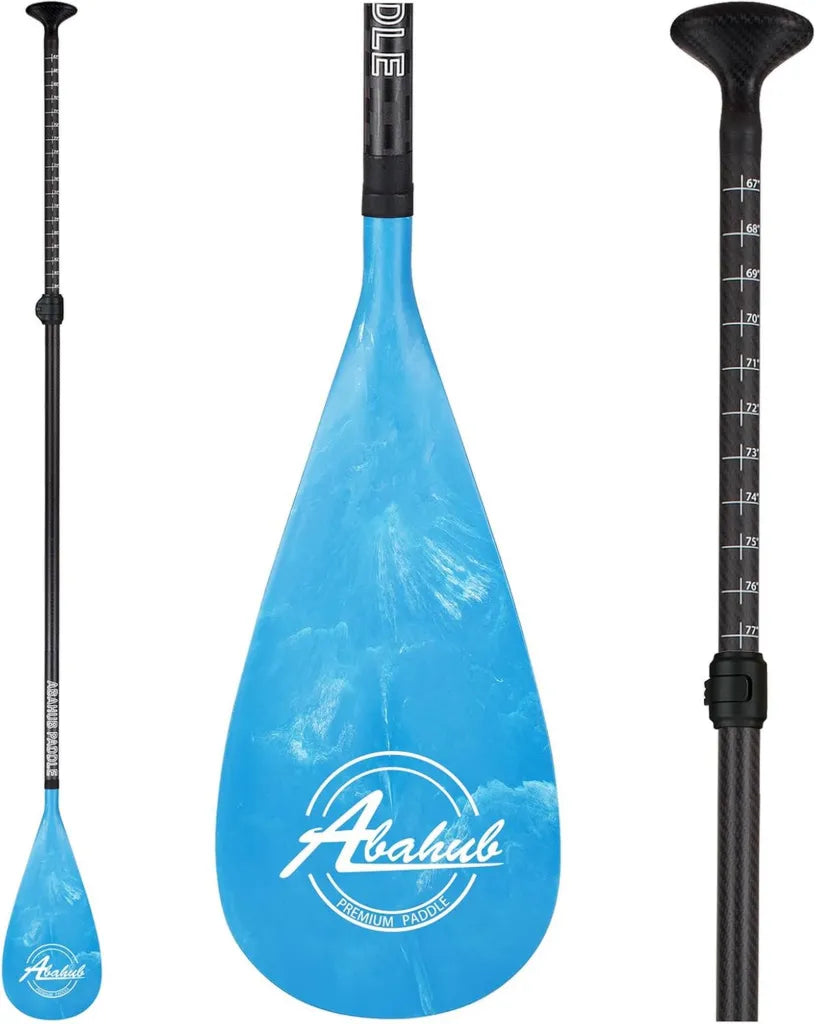 Paddle de Carbono Ajustable Abahub para SUP con Bolsa, 170-218cm