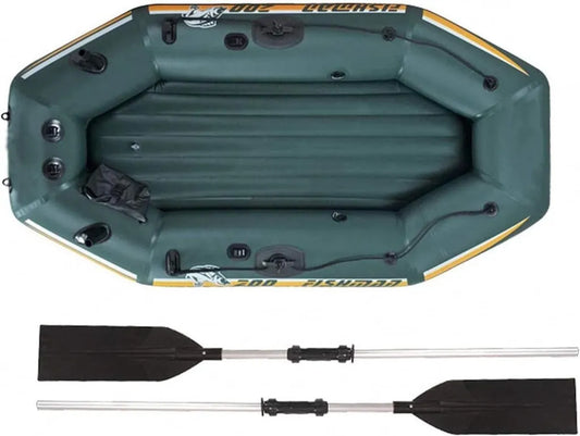 Kayak Inflable para Adultos con Remos Dobles y Equipamiento de Pesca
