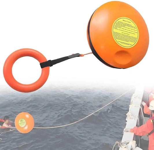 Disco de Rescate Lanzable para Emergencias, Cuerda Flotante de 40 Metros, Equipo de Seguridad para Kayak, Rafting y Botes