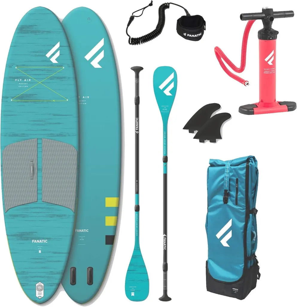 Tabla de Paddle Surf Fanatic Fly Air 10.4, Ligera y Compacta con Remos de Carbono