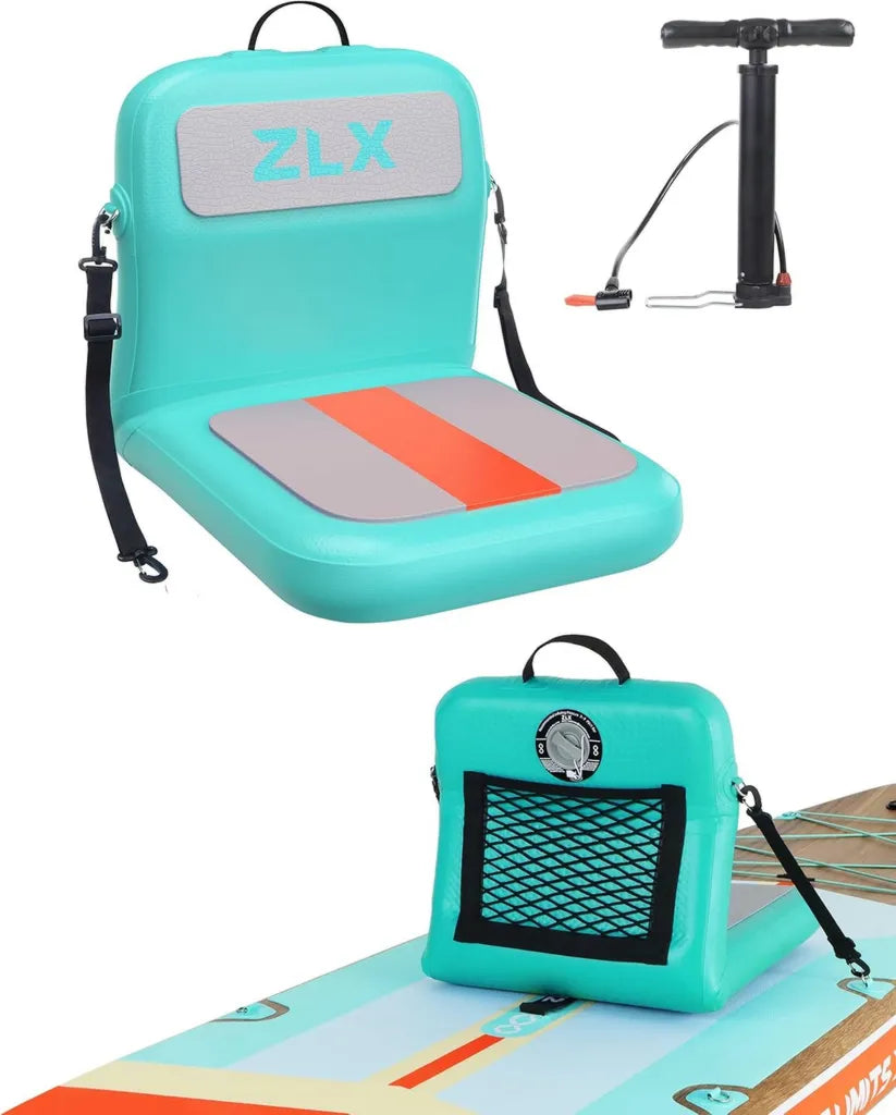 Asiento Inflable Ergonómico para Paddle Surf con Respaldo, Compatible con Kayak y Canoa