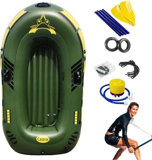Kayak Inflable de PVC para 2/3 Personas, Ideal para Deportes Acuáticos y Turismo